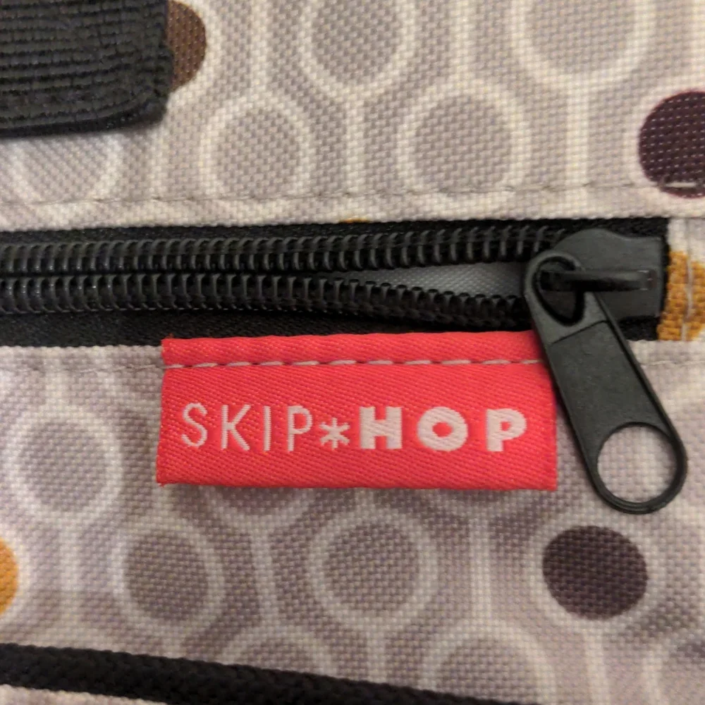 Skip Hop Black and Gray Geo Print Diaper Bag